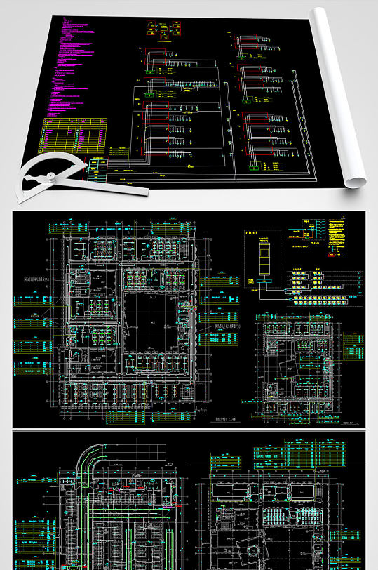 教学楼电气CAD平面设计图-众图网