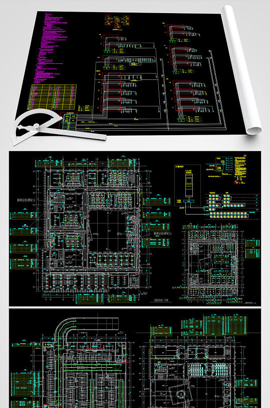 教学楼电气CAD平面设计图