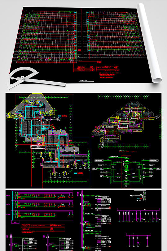 别墅电气CAD智能化系统图