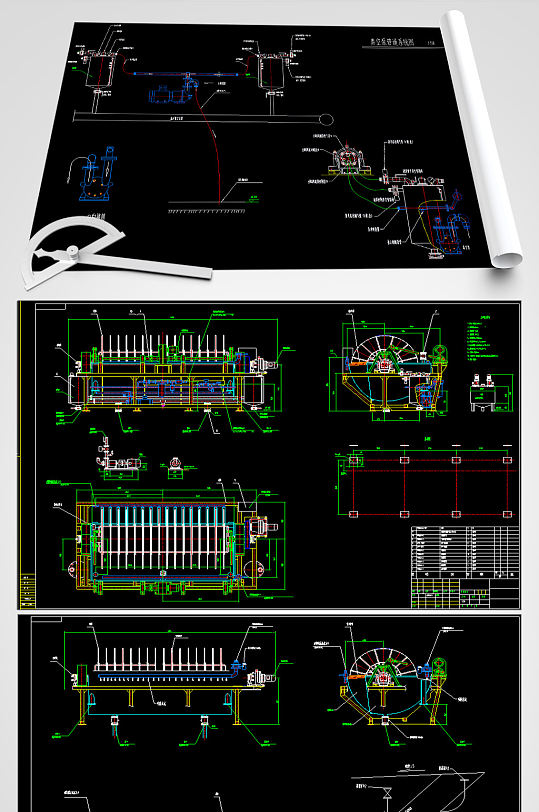 陶瓷过滤机CAD安装图-众图网