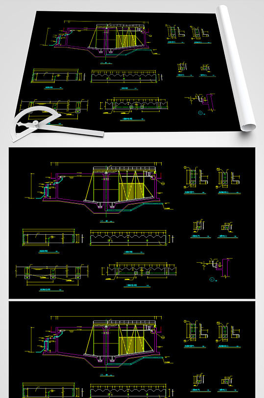 污泥沉淀池CAD设计图-众图网
