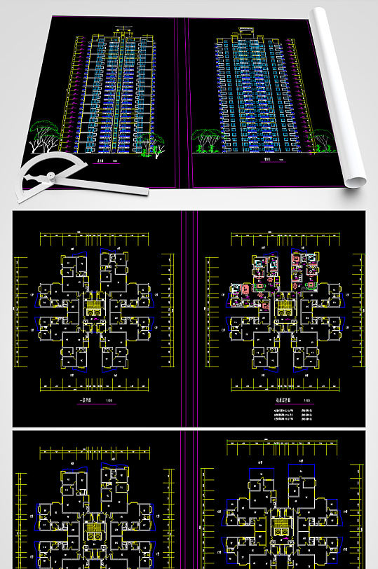 高层住宅楼CAD建筑图