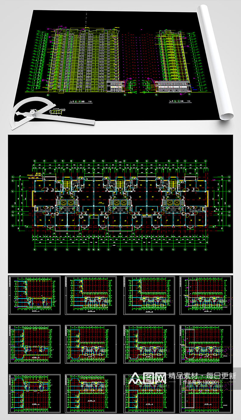 住宅楼CAD建筑施工图素材
