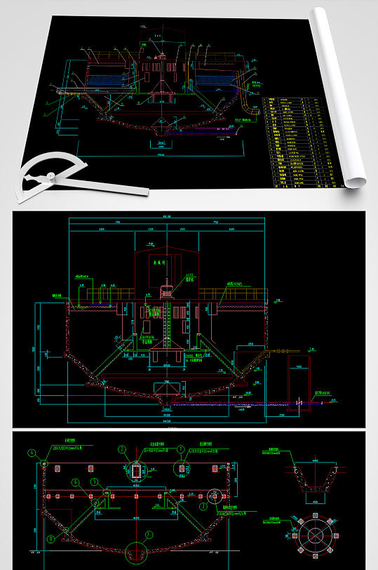 架加池CAD施工图