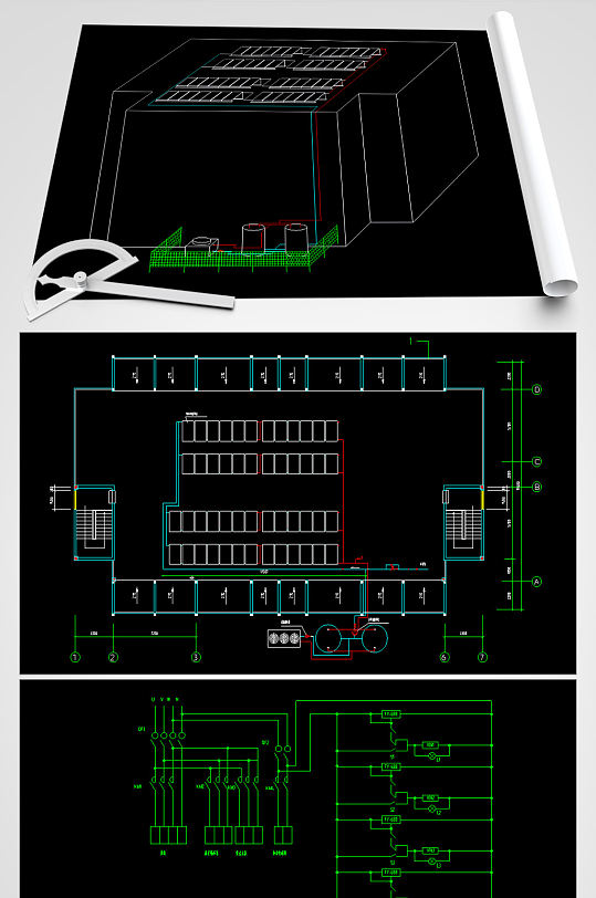 宿舍楼中央热水工程CAD施工图