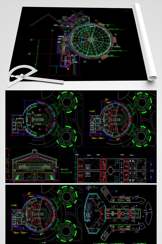 咖啡屋CAD平面设计图