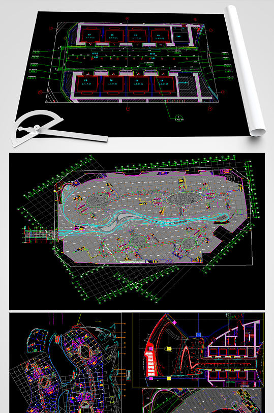 商业广场CAD平面施工图