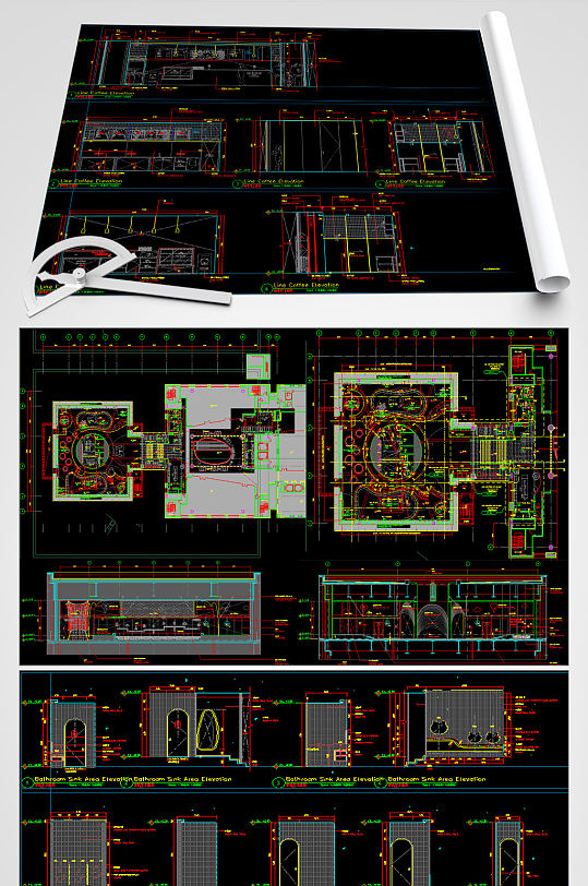 商业广场CAD建筑设计图-众图网