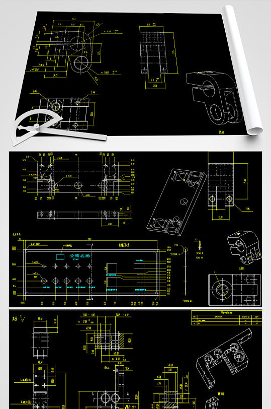 95成型机CAD平面设计图