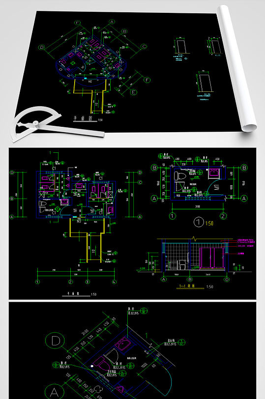 公厕CAD平面图