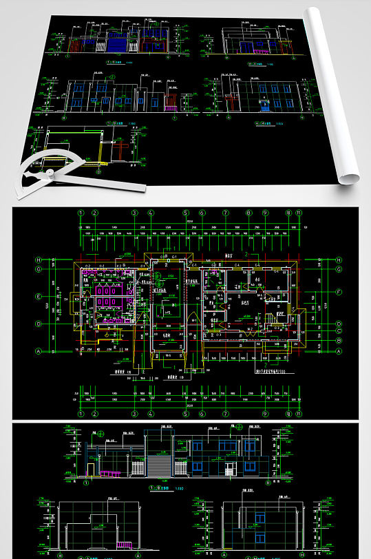 公共厕所CAD建筑施工图