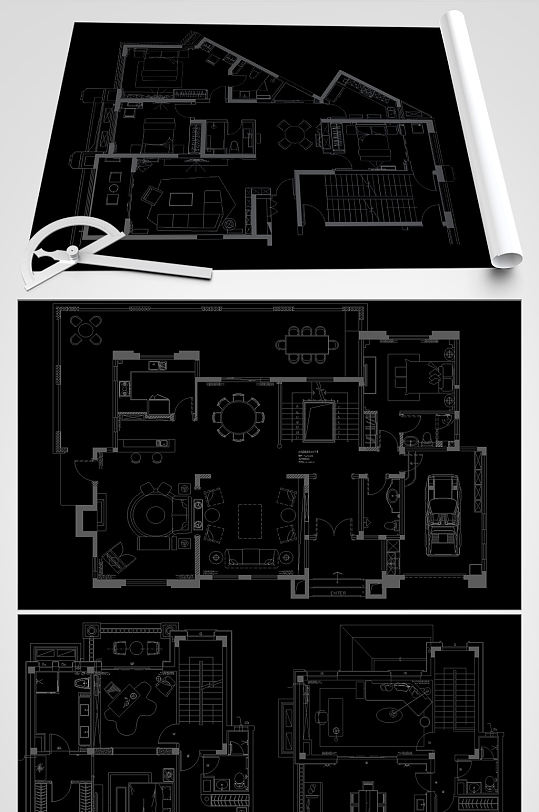 豪宅别墅CAD图纸