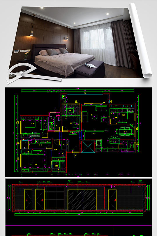 北欧别墅CAD图纸-众图网