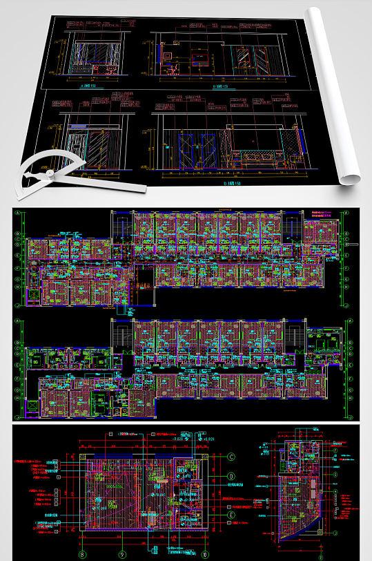 酒店CAD平面图纸-众图网