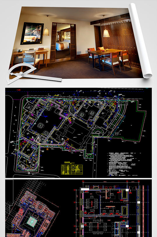 民宿CAD建筑设计图-众图网