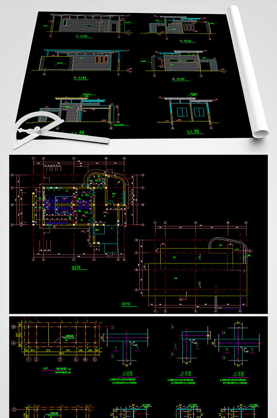 厕所CAD建筑设计图-众图网