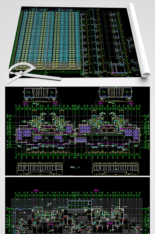 别墅CAD平面设计图-众图网