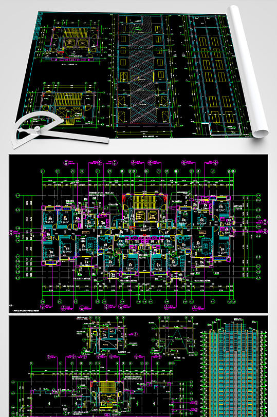 住宅楼CAD平面设计图