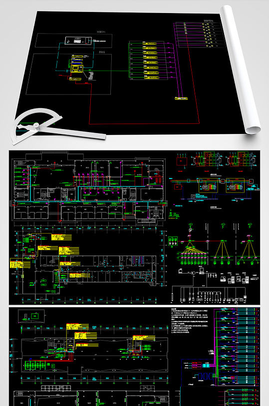 医院病房大楼智能化CAD图纸