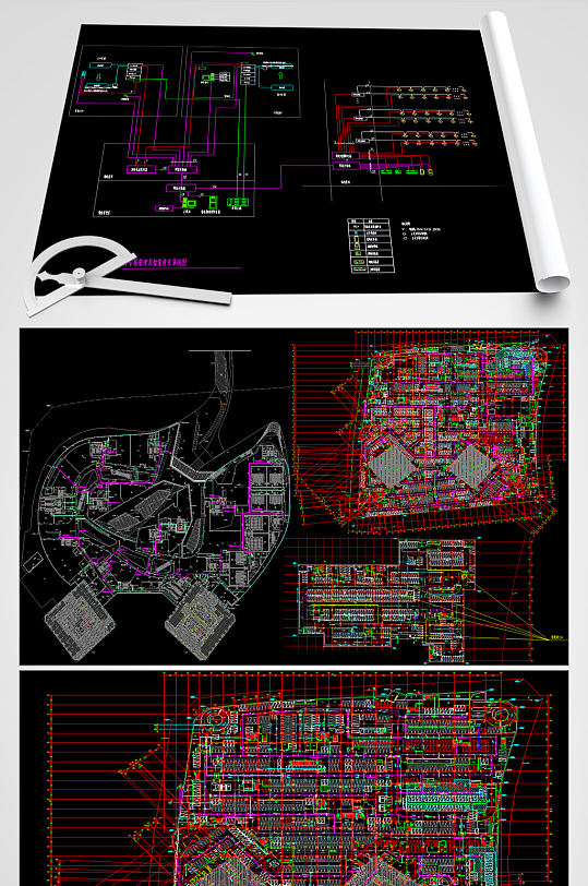 高层商业及地下库智能化施工图-众图网