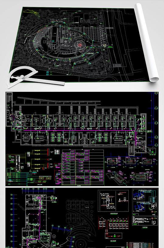 办公楼弱电系统CAD平面设计图