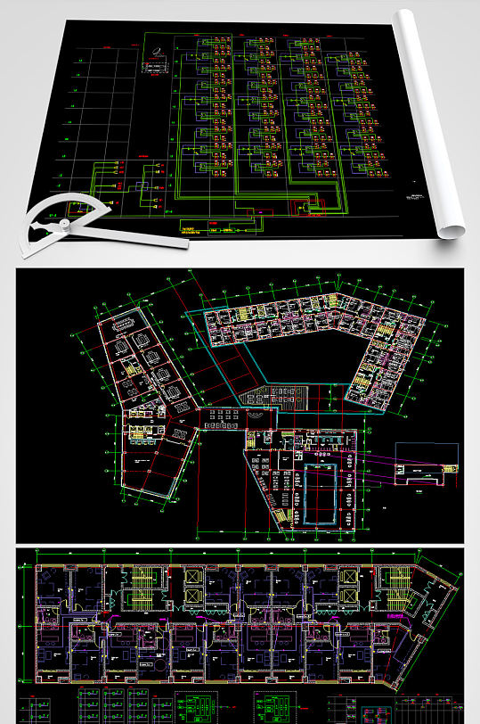 大型商业综合体强弱电施工图纸-众图网