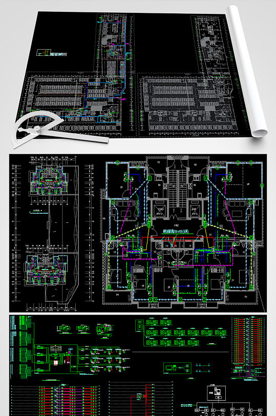 高层住宅弱电施工图纸-众图网