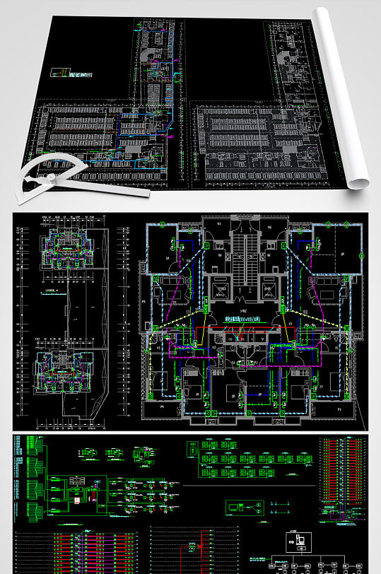 高层住宅弱电施工图纸