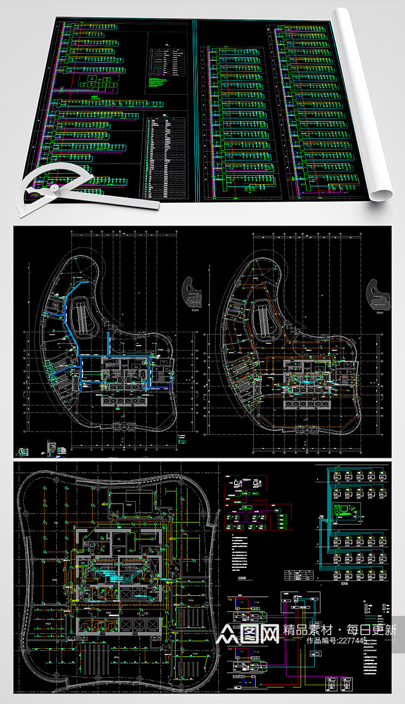 20万平米高层综合体强弱电图纸素材