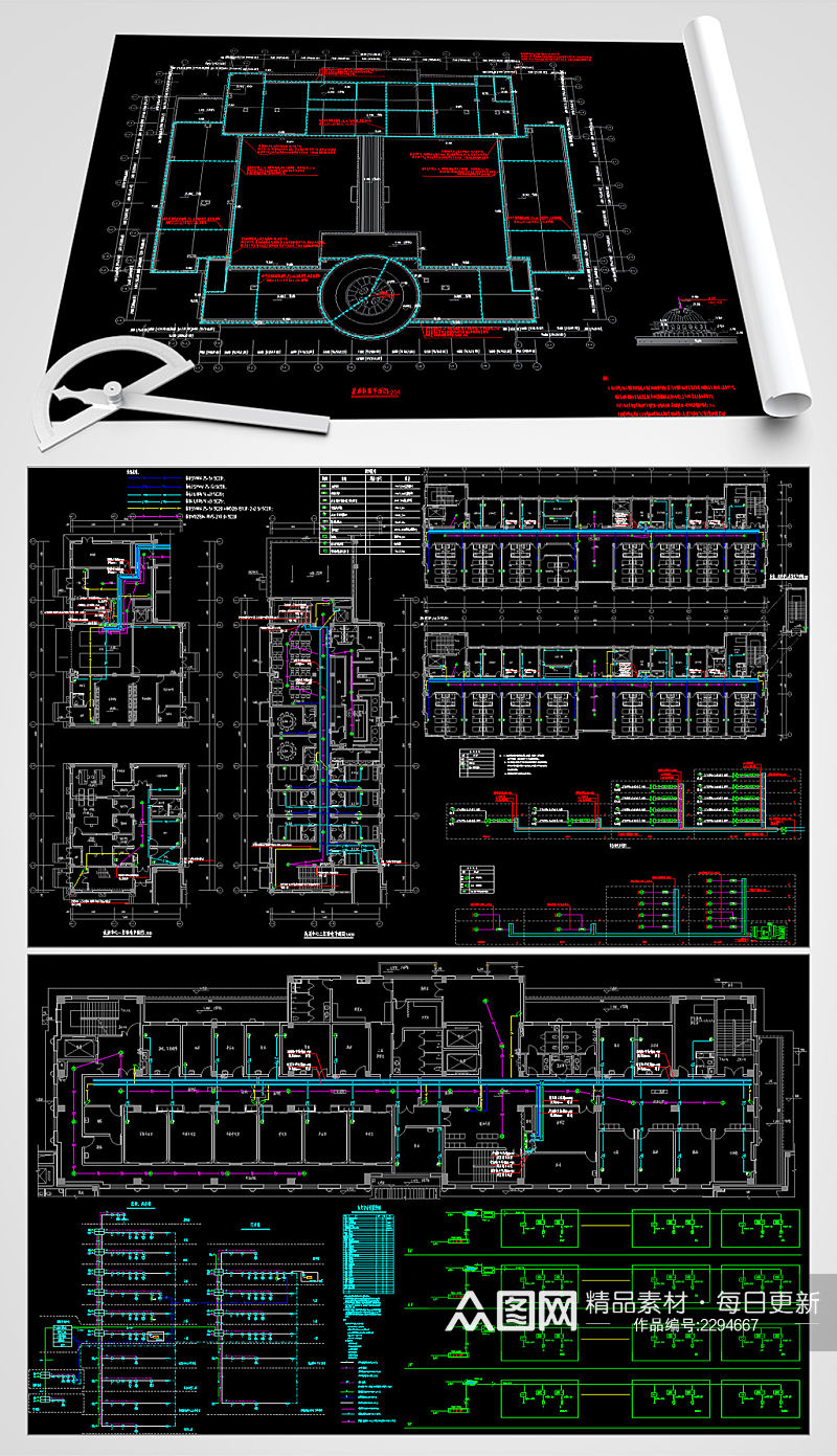 医院强弱电CAD施工图素材