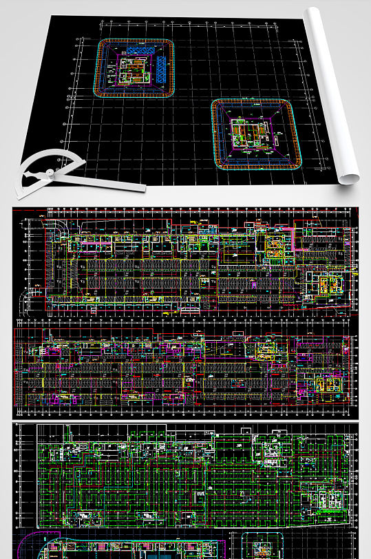 商业楼弱电CAD施工图纸-众图网