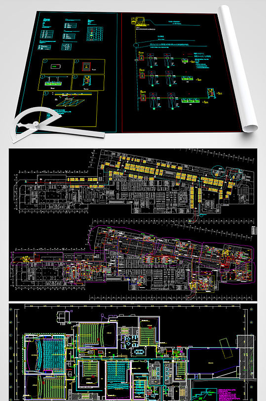 大型商业办公综合体弱电智能化设计图-众图网