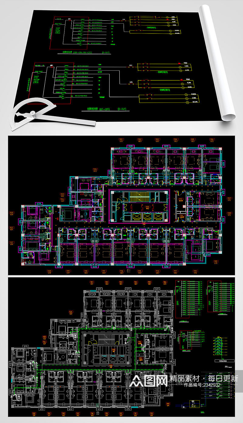 酒店CAD设计施工图素材
