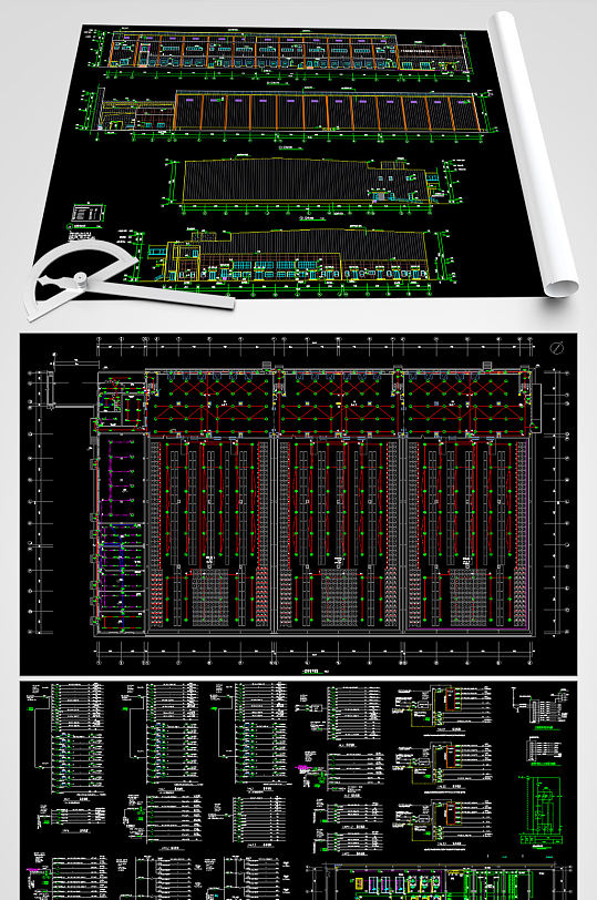 物流园冷藏库CAD平面设计图