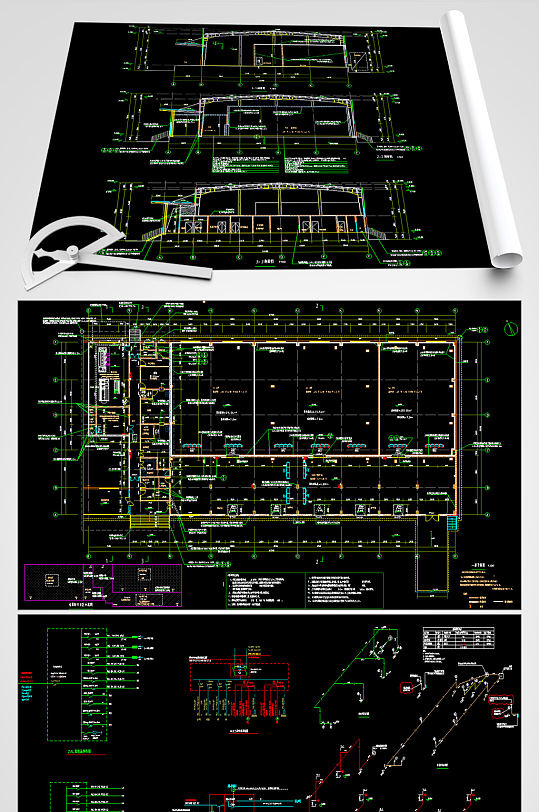 肉类查验项目CAD平面设计图-众图网