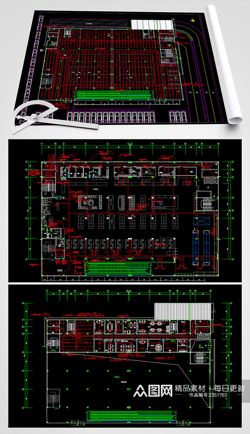 购物商场电气CAD设计方案图素材