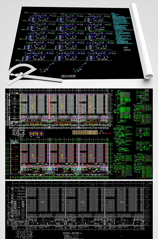 农产品电商物流园项目CAD方案图-众图网