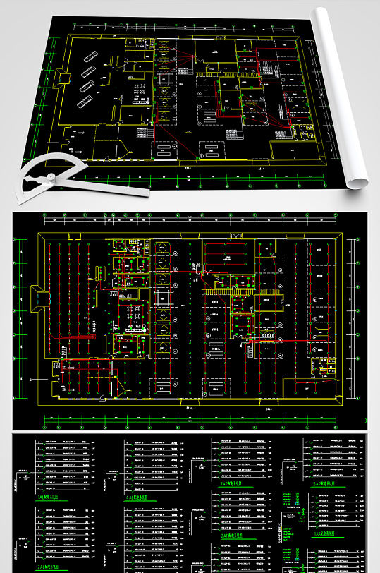 汽车展厅电气CAD平面设计图