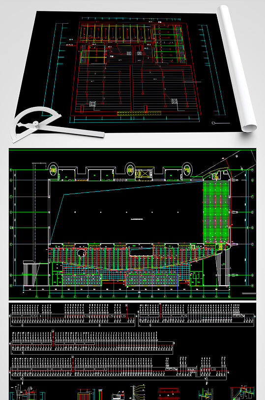 城市会展中心电气平面图-众图网