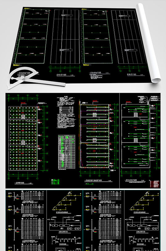 超市电气CAD智能化系统图-众图网