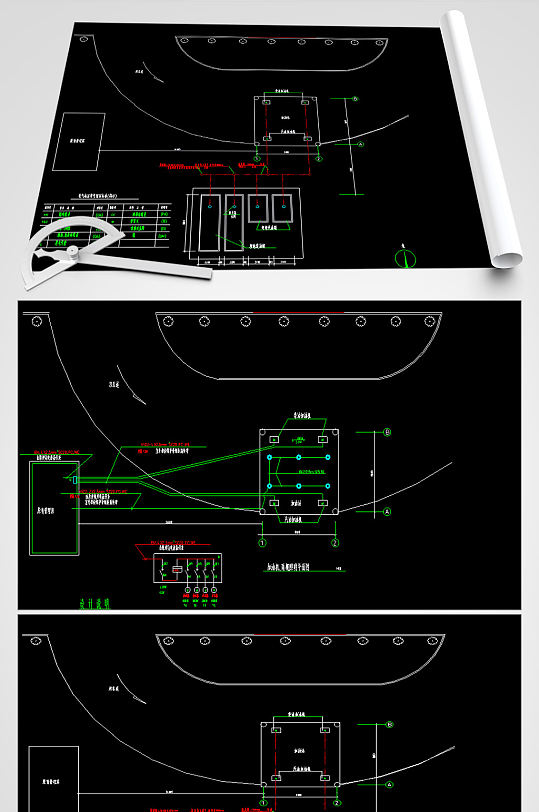 加油站电气CAD平面设计图