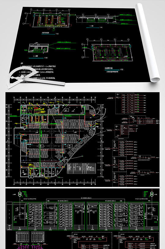 四层购物广场电气设计方案图