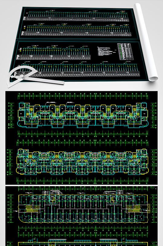 商住楼电气CAD设计图-众图网