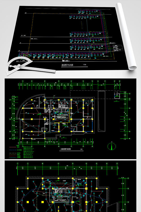 高层住宅楼电气CAD图纸