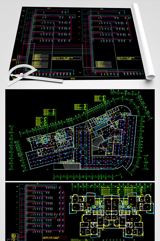 18层商住楼消防电气图纸-众图网