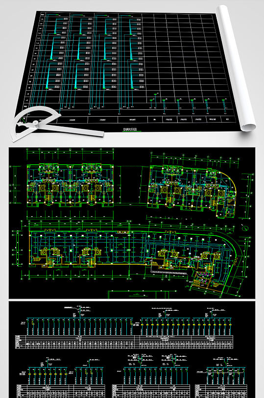 商场商铺电气CAD设计方案图-众图网