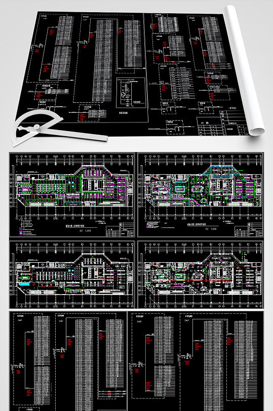 大厦装修电气CAD平面图