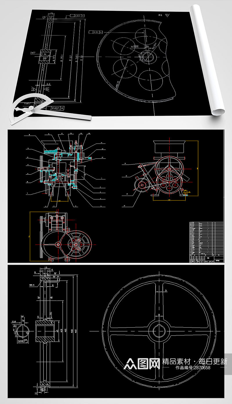 制育秧钵机设计CAD图纸素材