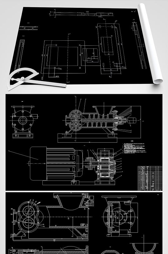 齿轮泥浆泵CAD设计图纸