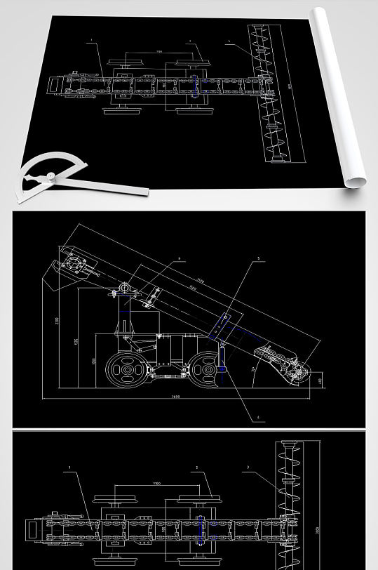新型装载机CAD装配图-众图网